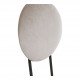 Chaise COLETTE en velours et métal - Gris perle