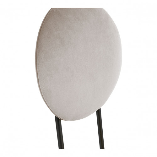 COLETTE Velvet and Metal Chair - Pearl Gray