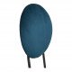 Chaise COLETTE en velours et métal - Bleu nuit