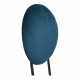 Chaise COLETTE en velours et métal - Bleu nuit