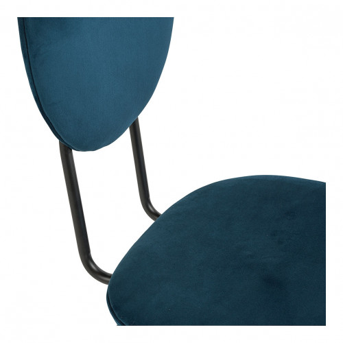 COLETTE Chair in velvet and metal - Midnight blue