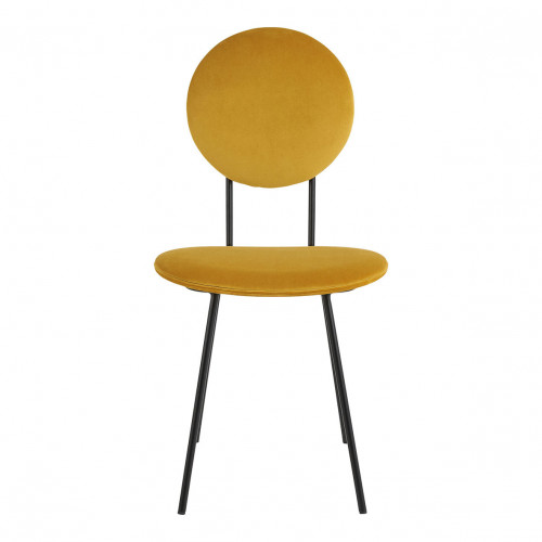COLETTE Chair in velvet and metal - Saffron