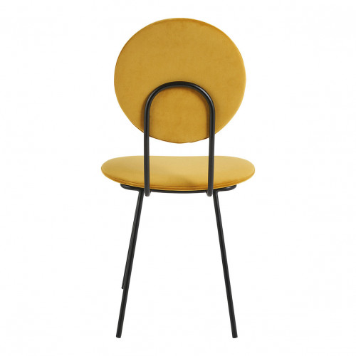 Chaise COLETTE en velours et métal - Safran