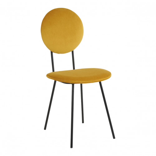 Chaise COLETTE en velours et métal - Safran