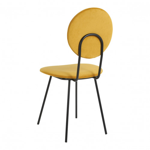 Chaise COLETTE en velours et métal - Safran