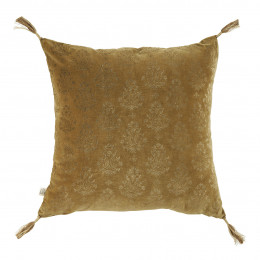 AURORE velvet cushion cover - Bronze and gold - 50 x 50 cm