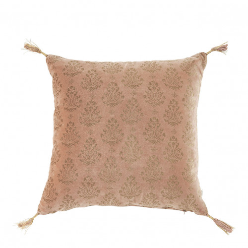 Housse de coussin AURORE en velours - Rose et doré - 50 x 50 cm