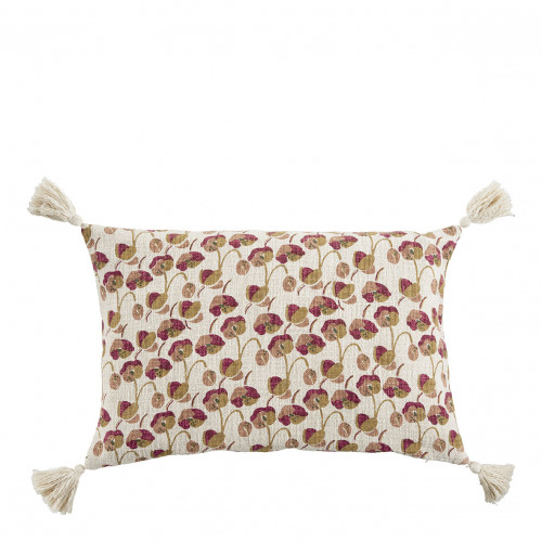 COQUELICOT polycotton cushion cover - 60 x 40 cm