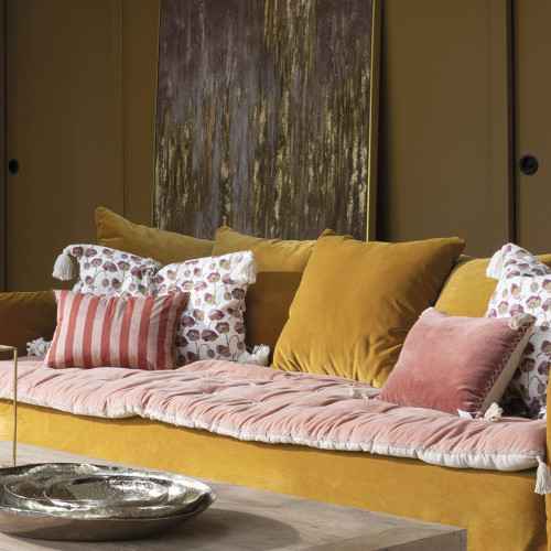 COQUELICOT polycotton cushion cover - 60 x 40 cm