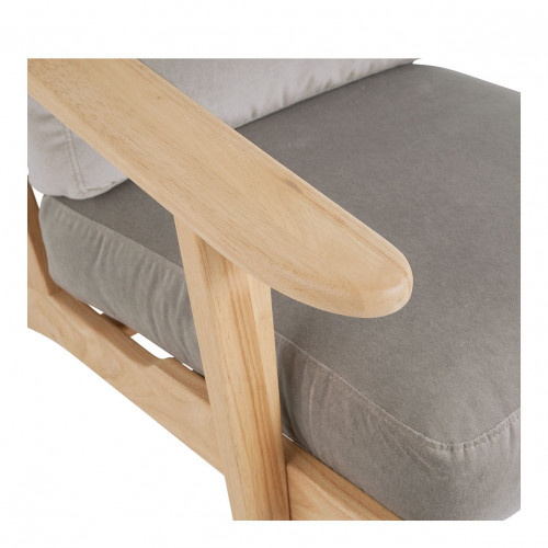 JULES Armchair in velvet - Pearl gray