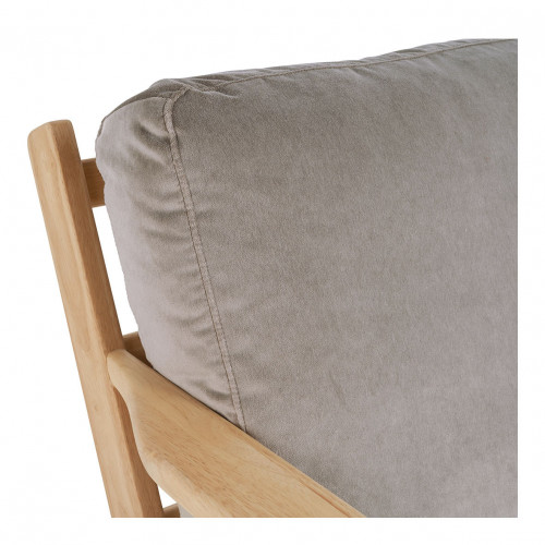 JULES Armchair in velvet - Pearl gray