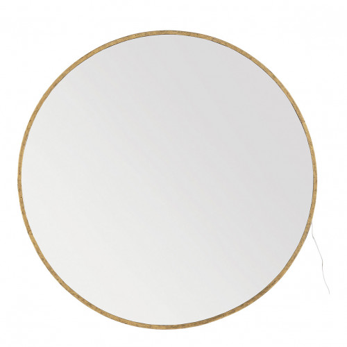 VICTORIA round lighted mirror in metal with brass finish - ø 90 cm