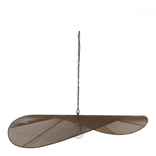 Suspension ALBA en tissage brun - ø 120 cm Suspension ALBA en tissage brun - ø 120 cm