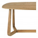 Table MAXINE chêne clair - 230 x 76 x 110 cm