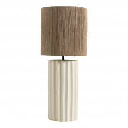 Pied de lampe ATHÉNA en céramique blanche - ø 17 x 50 cm