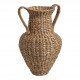 Vase amphore décorative OASIS en osier - Grand modèle - H. 40 cm