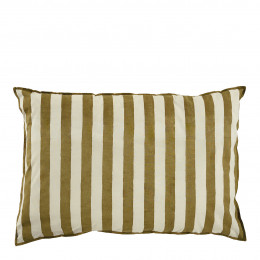 BAYADÈRE Cushion cover in cotton - Cream and cumin - 60 x 40 cm