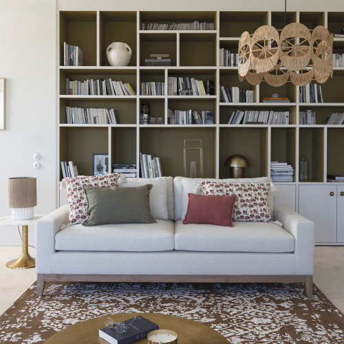 COQUELICOT polycotton cushion cover - 60 x 40 cm