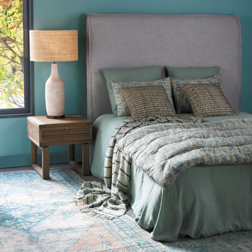 JUNGLE cotton cushion cover - Moss - 60 x 40 cm