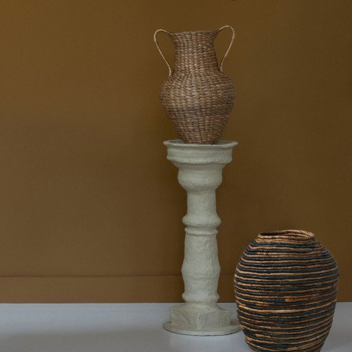 Sellette décorative CALISTA en papier maché - H. 70 cm