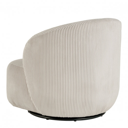 LISETTE armchair in ribbed velvet - Cream