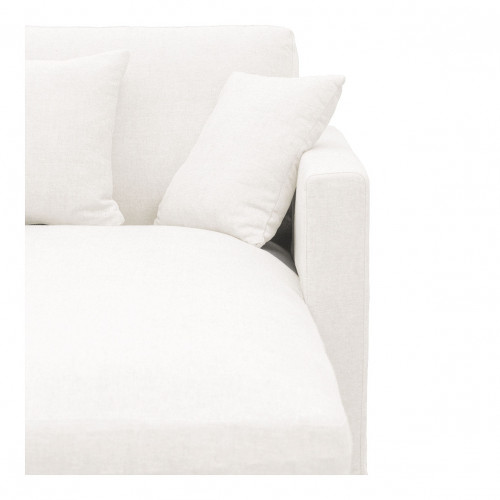 ANGIE reversible chaise sofa in linen - White