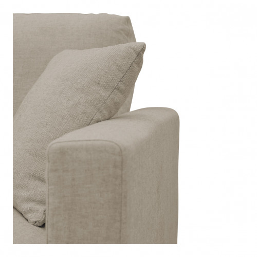 ANGIE Reversible chaise lounge sofa in linen - Beige