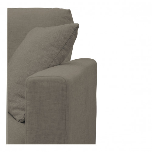 ANGIE Reversible Chaise Sofa in Linen - Taupe
