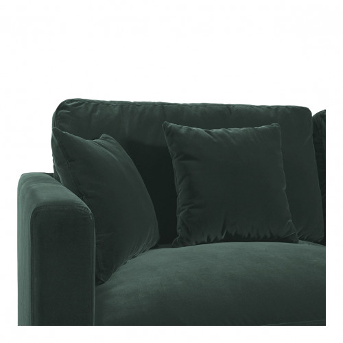 ANGIE Reversible Chaise Sofa in Velvet - Forest Green