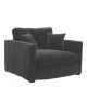 Fauteuil ANGIE en velours - Gris foncé