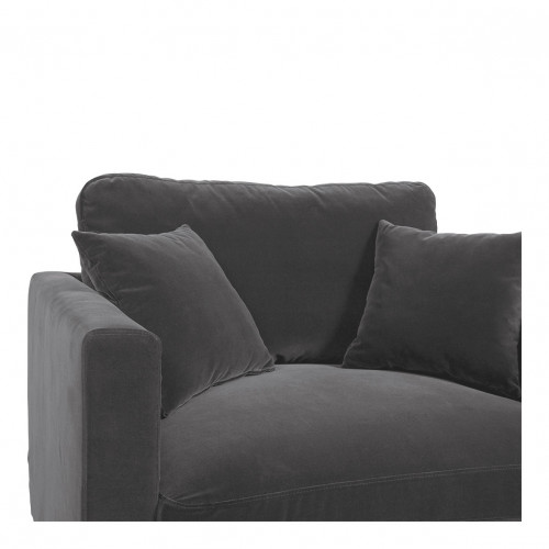 Fauteuil ANGIE en velours - Gris foncé