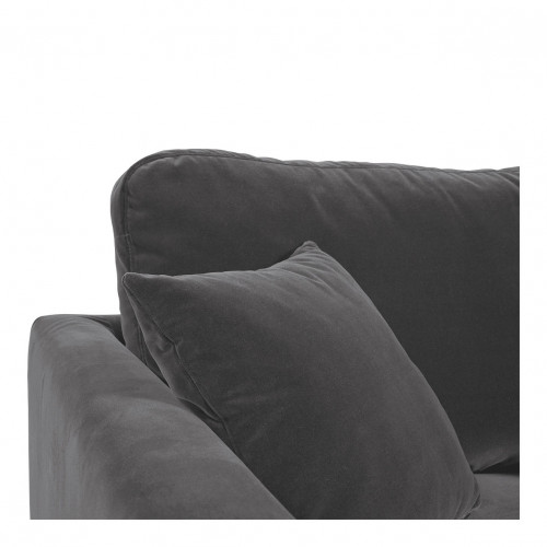 ANGIE Armchair in velvet - Dark gray