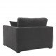 Fauteuil ANGIE en velours - Gris foncé