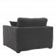 Fauteuil ANGIE en velours - Gris foncé