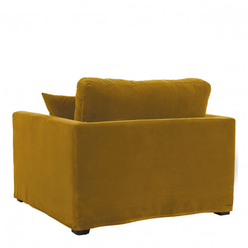 ANGIE armchair in velvet - Saffron