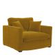 Fauteuil ANGIE en velours - Safran