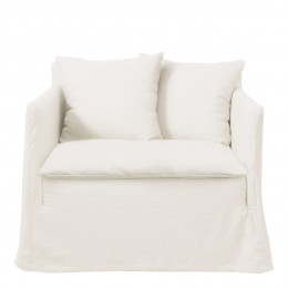 GABRIEL Armchair in Linen - White
