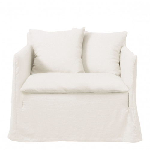 GABRIEL Armchair in Linen - White