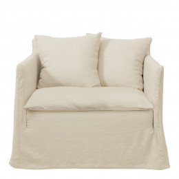 GABRIEL Armchair in linen blend - Ecru