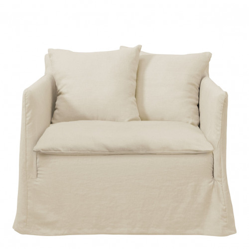 GABRIEL Armchair in linen blend - Ecru