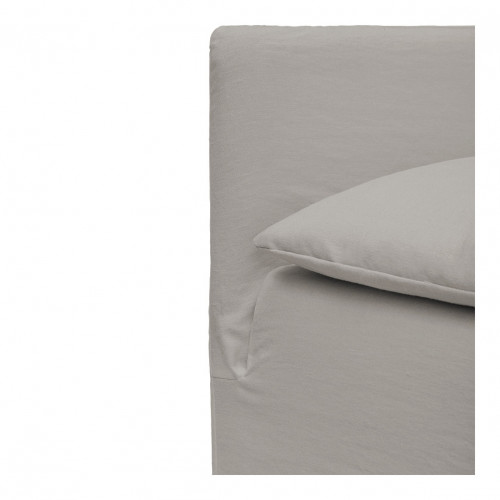 Fauteuil GABRIEL en lin mélangé - Gris clair