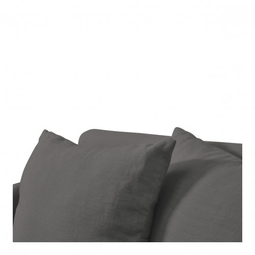 Fauteuil GABRIEL en lin - Gris foncé