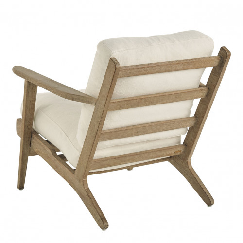 JULES Armchair in Cotton and Linen - Ecru
