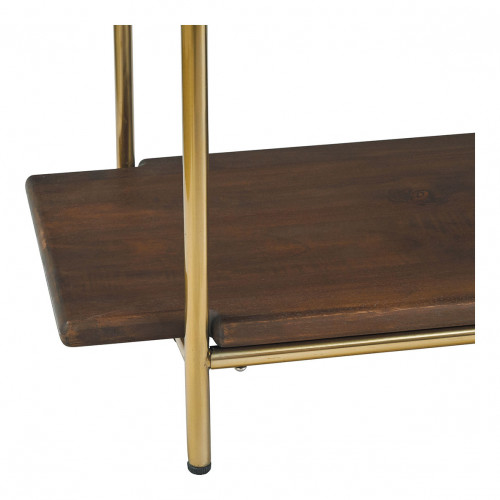 VICTOR Bookcase in Waxed Mango Wood Walnut Finish