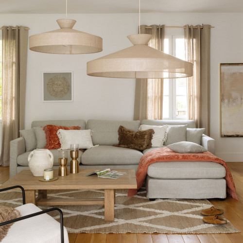 CAPELINE Pendant Light in Jute Canvas - Large Model - ⌀ 100 cm