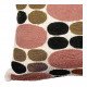 Housse de coussin GALETS en polycoton brodé - Rose et curry - 60 x 40 cm