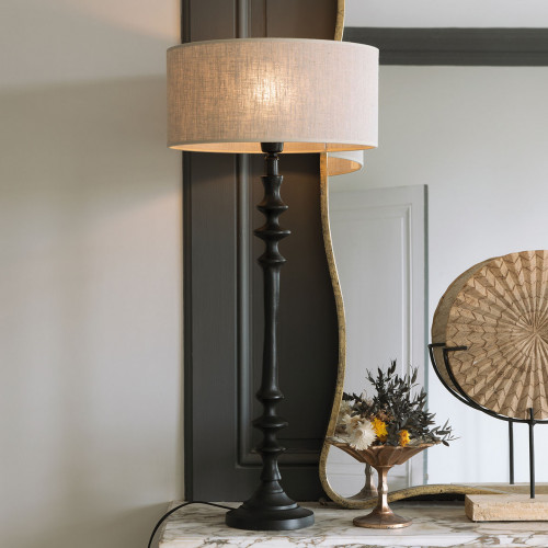 SIMON matte black metal lamp base - ø 15 x 62 cm