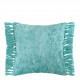 Housse de coussin PAULA en velours irisé - BLeu aqua - 50 x 50 cm