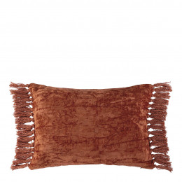 PAULA Cushion Cover in Iridescent Velvet - Burnt Orange - 60 x 40 cm