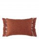 Housse de coussin PAULA en velours irisé - Orange brûlé - 60 x 40 cm